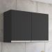 Armário de Cozinha Aéreo 80cm Com 2 Portas Andréia Preto    - AJL Móveis