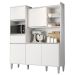 Armário de Cozinha Compacta 160cm 5 Portas Isabel Branco    - AJL Móveis