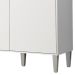 Armário de Cozinha Compacta 160cm 5 Portas Isabel Branco    - AJL Móveis