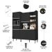 Armário de Cozinha Compacta 160cm 5 Portas Isabel Preto     - AJL Móveis