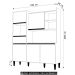 Armário de Cozinha Compacta 160cm 5 Portas Isabel Preto     - AJL Móveis