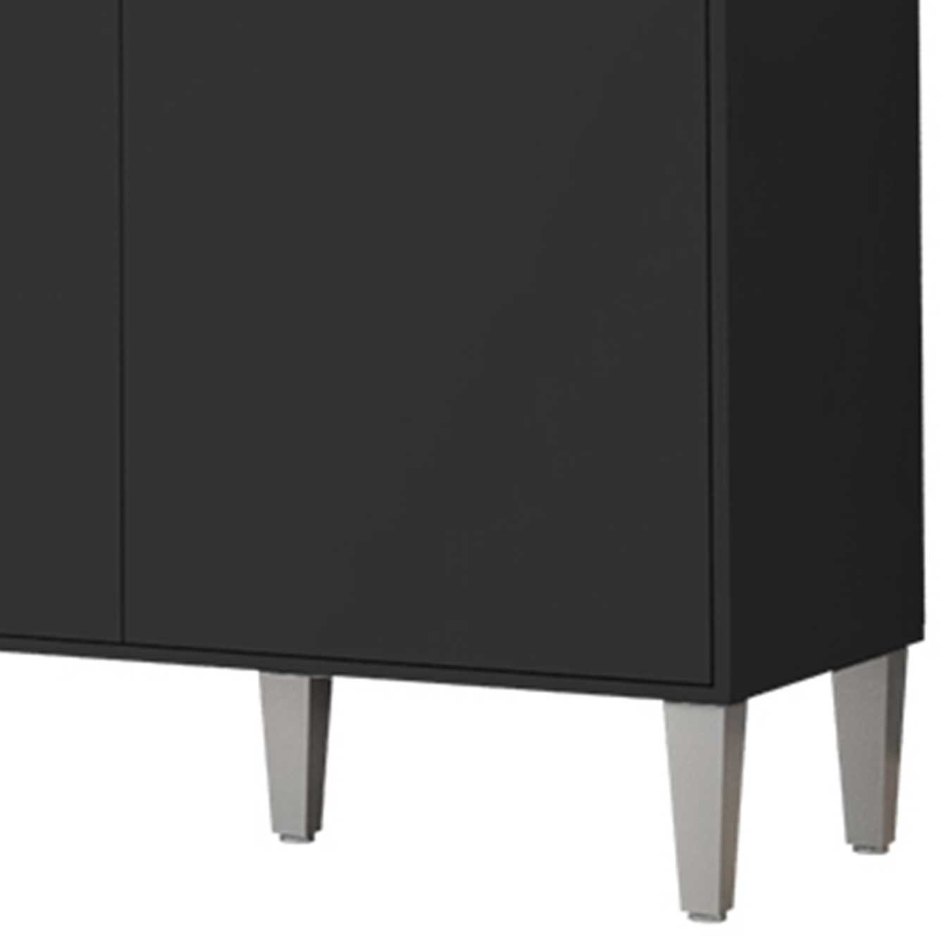 Armário de Cozinha Compacta 160cm 5 Portas Isabel Preto     - AJL Móveis