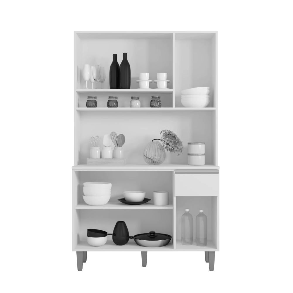 Armário de Cozinha Udine 6 Portas Branco