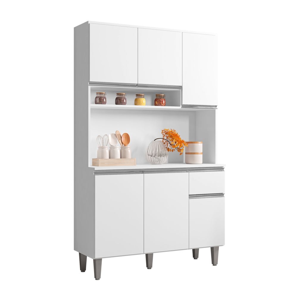 Armário de Cozinha Udine 6 Portas Branco