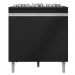 Balcão Com Tampo para Cooktop 5 bocas 2 Portas Andréia Preto - AJL Móveis