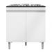 Balcão Cooktop Andréia 79cm com 2 Portas Branco - AJL Móveis