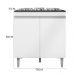 Balcão Cooktop Andréia 79cm com 2 Portas Branco - AJL Móveis