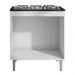 Balcão Cooktop Andréia 79cm com 2 Portas Cinza Fosco - AJL Móveis