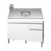 Balcão Gabinete Com Pia Inox 120cm 3 Portas e 1 Gaveta Tatiane Branco - AJL Móveis