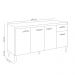 Balcão Gabinete Com Pia Inox 150cm 4 Portas e 1 Gaveta Gabriela Cinza - AJL Móveis