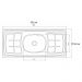Balcão Gabinete Gabriela com Pia Inox 120cm 3 Portas Branco/Preto - AJL Móveis
