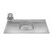 Balcão Gabinete com Pia Inox 120cm Andréia 2 Portas Cinza - AJL Móveis