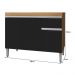 Balcão Pia Tatiane 118cm 3 Portas Amêndoa/Preto sem Tampo - AJL Móveis
