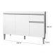 Balcão Pia Tatiane 118cm 3 Portas Branco sem Tampo - AJL Móveis