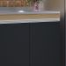 Balcão de Cozinha Com Pia Inox 120cm Manu Preto/Amêndoa - AJL Móveis