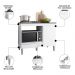 Balcão de Cozinha Para Cooktop e Forno Microondas Carla Branco - AJL Móveis