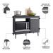 Balcão de Cozinha Para Cooktop e Forno Microondas Carla Cinza - AJL Móveis