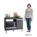 Balcão de Cozinha Para Cooktop e Forno Microondas Carla Cinza - AJL Móveis