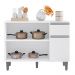 Balcão de Cozinha Vanessa 105cm Branco com Tampo MDP - AJL Móveis