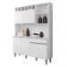Cozinha Compacta Alice e Balcão Gabinete Com Pia Tatiane 120cm Branco - AJL Móveis