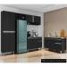 Cozinha Compacta Vanessa e Balcão Gabinete Sem Tampo Tatiane 120cm Preto - AJL Móveis