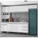 Cozinha Modulada 4 Peças Balcão com Tampo 160cm Andréia Branco - AJL Móveis