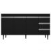 Cozinha Modulada 4 Peças Balcão com Tampo 160cm Andréia Preto - AJL Móveis