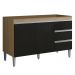 Cozinha Modulada 4 Peças Balcão sem Tampo 120cm Andréia Amêndoa/Preto - AJL Móveis