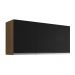 Cozinha Modulada 4 Peças Balcão sem Tampo 120cm Andréia Amêndoa/Preto - AJL Móveis