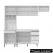 Cozinha Modulada 4 Peças Balcão sem Tampo 120cm Andréia Branco - AJL Móveis