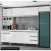 Cozinha Modulada 4 Peças Balcão sem Tampo 160cm Andréia Branco - AJL Móveis