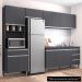 Cozinha Modulada 4 Peças Balcão sem Tampo 160cm Andréia Cinza - AJL Móveis