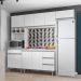 Cozinha Modulada 5 Peças Balcão com Pia 120cm Andréia Branco - AJL Móveis