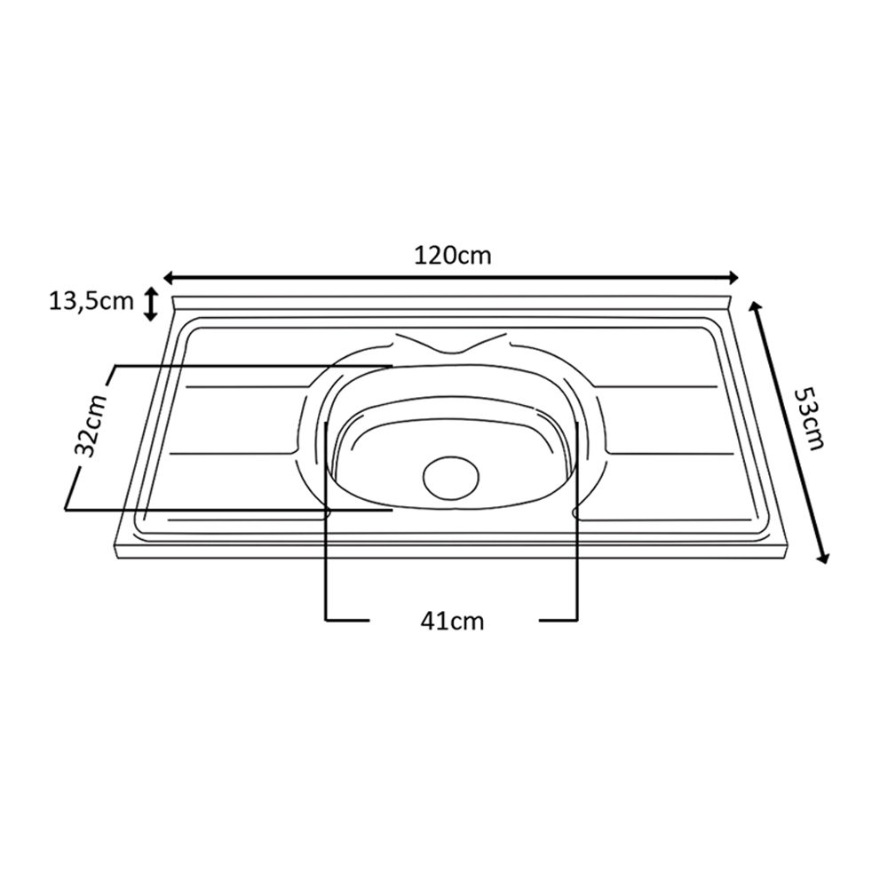 Cozinha Modulada 5 Peças Balcão com Pia 120cm Andréia Branco - AJL Móveis