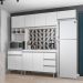 Cozinha Modulada 5 Peças com Tampo 241cm 10 Portas 4 Gavetas Andréia Branco - AJL Móveis