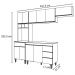 Cozinha Modulada 5 Peças com Tampo 241cm 10 Portas 4 Gavetas Andréia Branco - AJL Móveis
