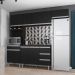 Cozinha Modulada 5 Peças com Tampo 241cm 10 Portas 4 Gavetas Andréia Preto - AJL Móveis