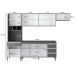 Cozinha Modulada Andréia 5 Peças 274cm Amêndoa/Preto - AJL Móveis