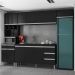 Cozinha Modulada Andréia 5 Peças 274cm Preto - AJL Móveis