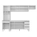Cozinha Modulada Andréia 5 Peças 274cm Preto - AJL Móveis
