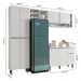 Cozinha Modulada Vanessa 230cm Paneleiro, Balcão com Tampo MDP e Aéreo Branco - AJL Móveis