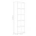 Estante Livreiro 4 Prateleiras Ruby Branco