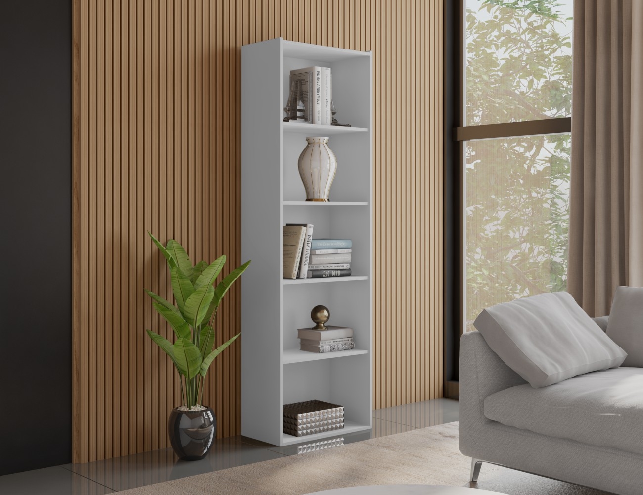 Estante Livreiro 4 Prateleiras Ruby Branco