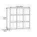 Kit 02 Nichos Porta Toalhas 09 Lugares 40x40cm Branco - AJL Móveis