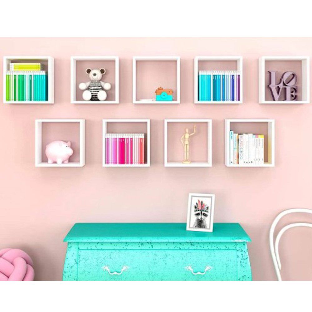 Kit 03 Nichos Organizador 30x30cm Branco - AJL Móveis