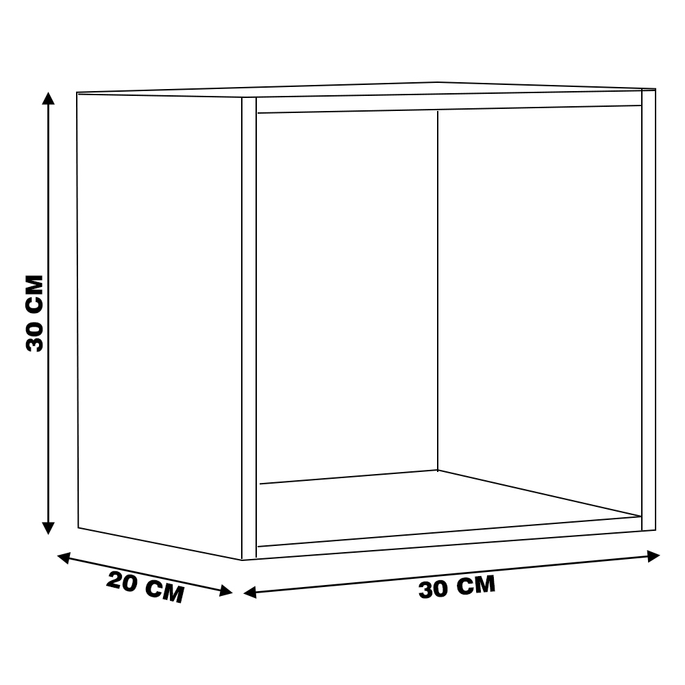 Kit 03 Nichos Organizador 30x30cm Branco - AJL Móveis