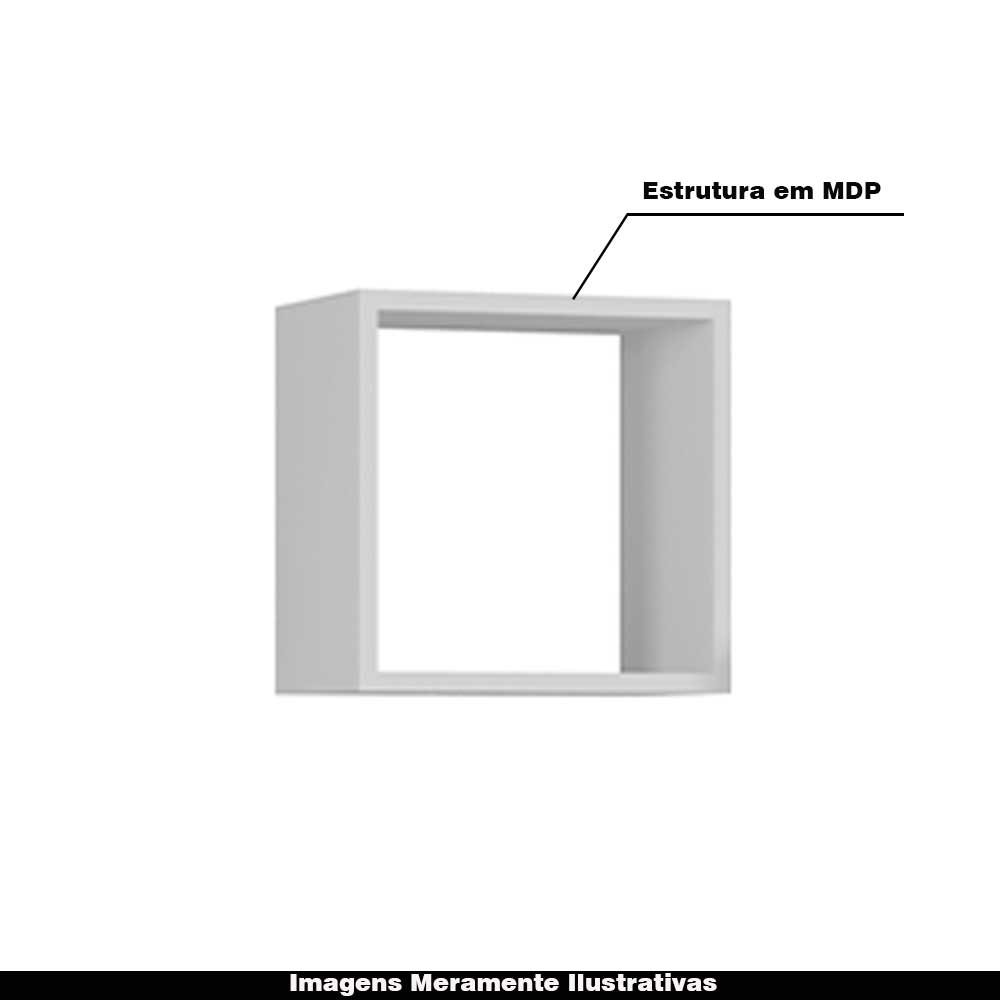 Kit 03 Nichos Organizador 30x30cm Branco G01 - AJL Móveis