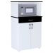 Kit 2 Balcões Multiuso para Cozinha 2 Portas Carina Branco/Preto - AJL Móveis