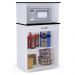Kit 2 Balcões Multiuso para Cozinha 2 Portas Carina Branco/Preto - AJL Móveis