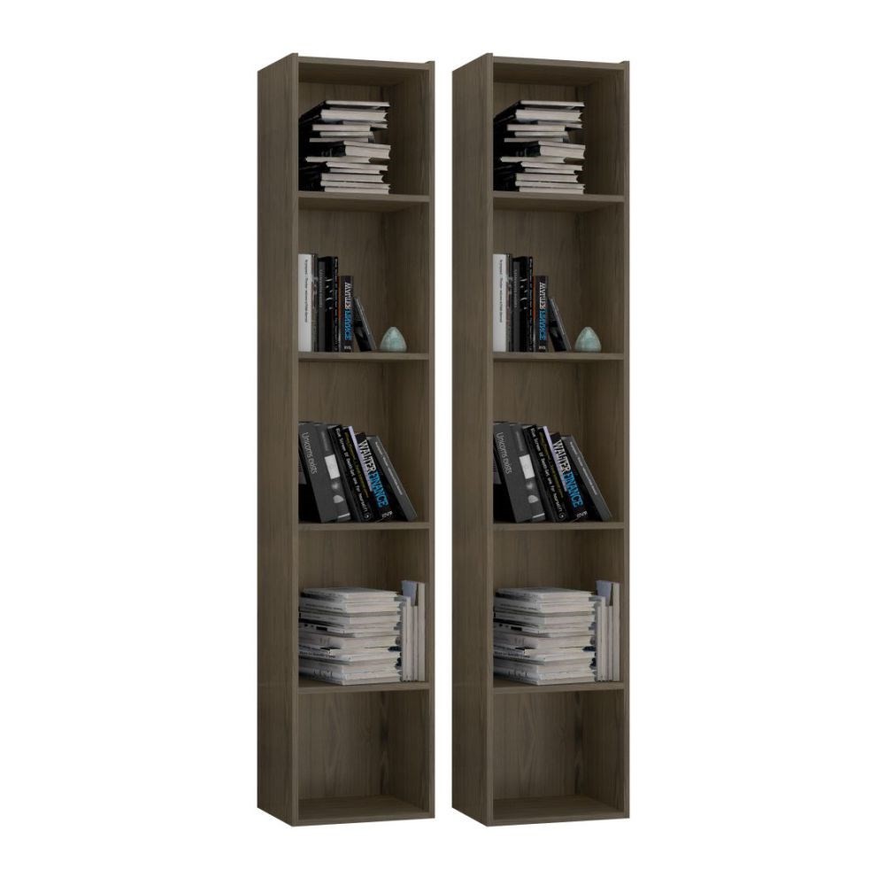 Kit 2 Estantes Livreiro Multiuso 4 Prateleiras Janaína Castanho - AJL Móveis